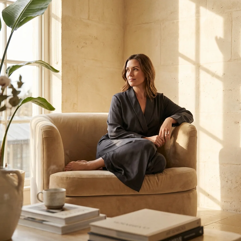 Empowered professional woman in a moment of self-care
